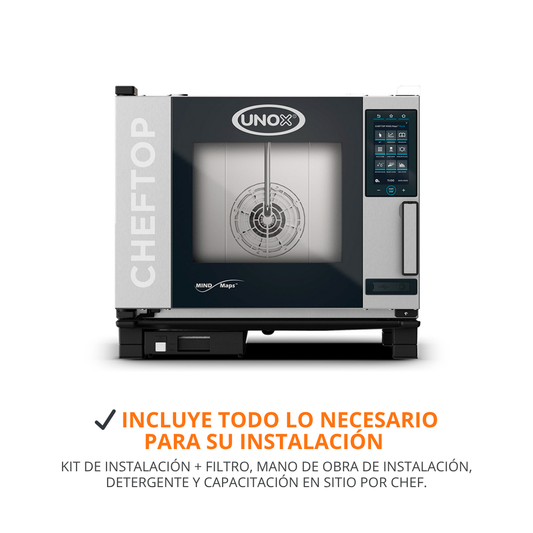UNOX | Horno Gas | Cheftop | XEVC-0511-EPRM-MS | Incluye Instalación, Capacitación, Filtro.